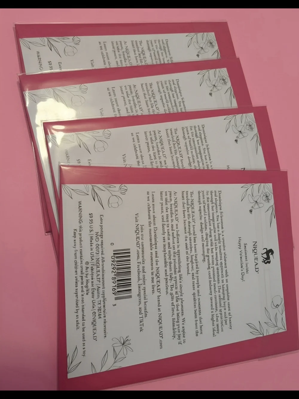 52 NIQUEA.D Premium Valentine's Cards Lot Vol 2 - 3D Art (Over $500 Retail!)
